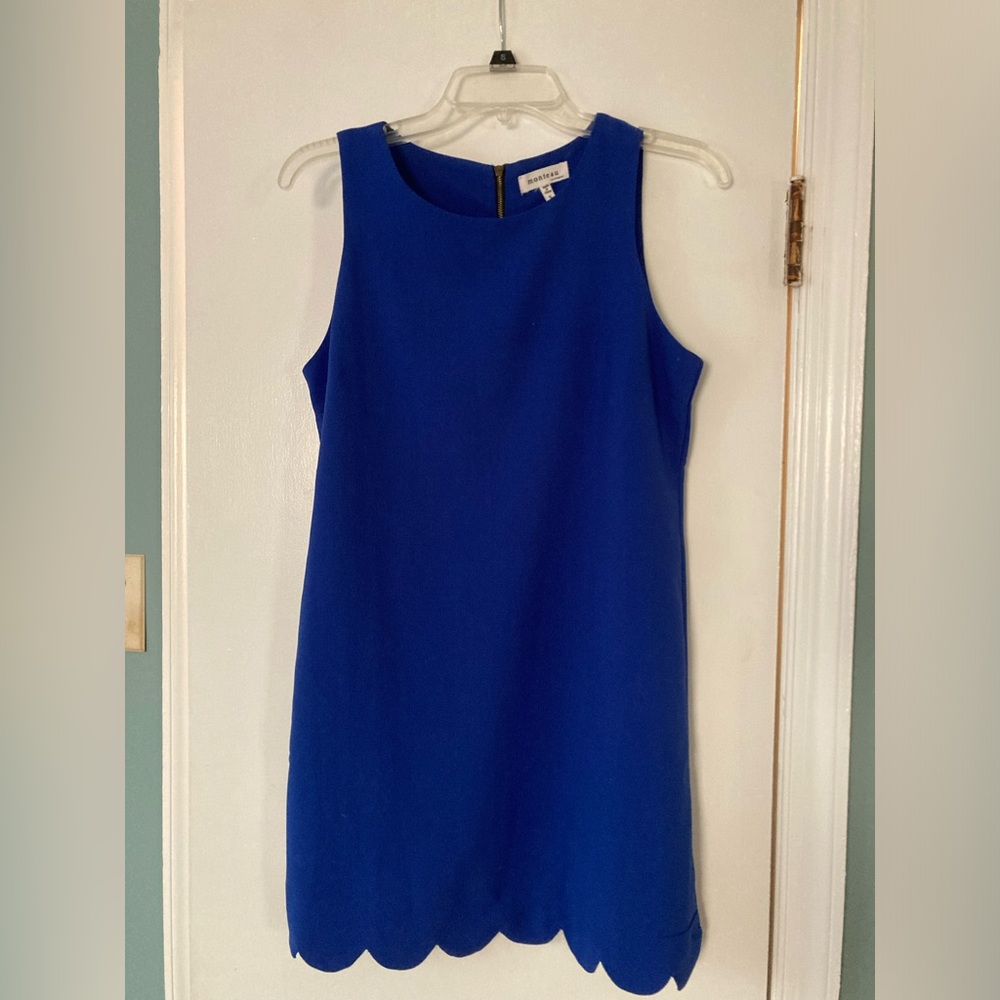 Monteau Cobalt Scallop Dress